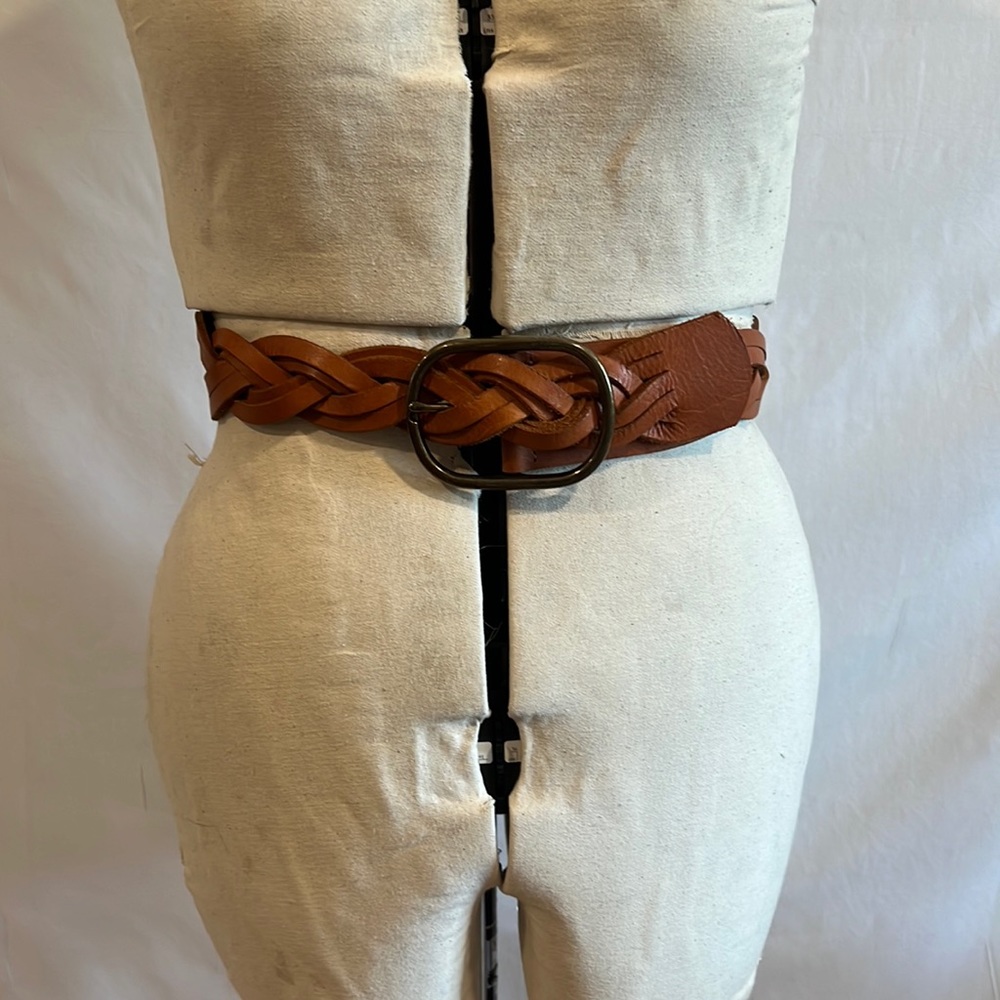 Anthropologie Braided Leather Belt